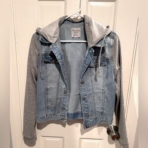 Love Tree Hooded Denim Jacket